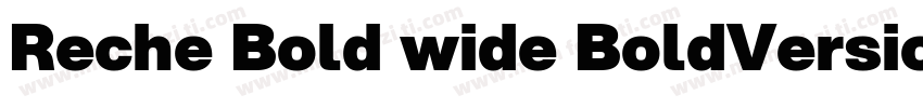 Reche Bold wide BoldVersion 1000字体转换